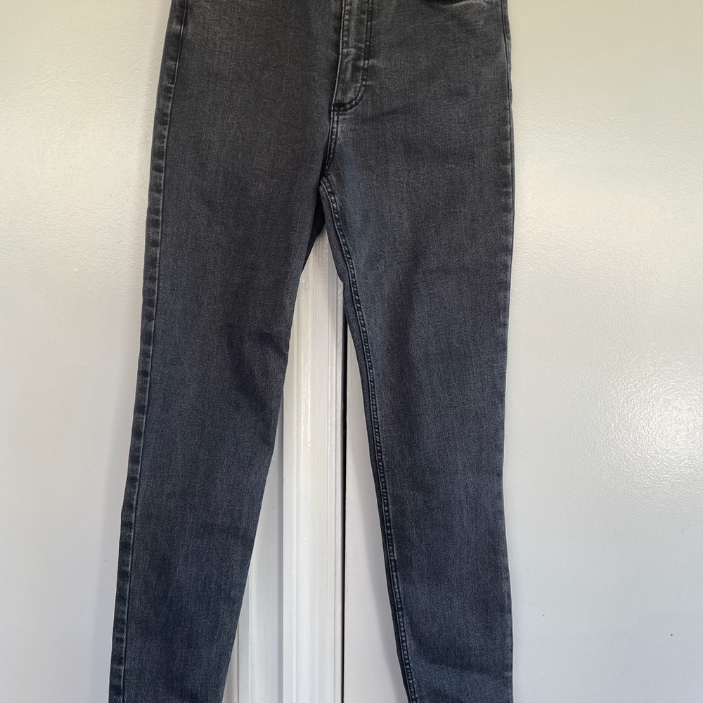 Zara Women's High Rise Skinny Jeans - Washed Black